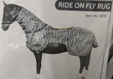 5'9 White Horse zebra design ride on fly rug NEW (F178)