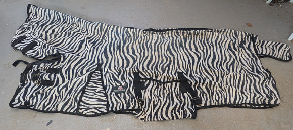 6'9 Equestrian King zebra fly rug (F223)