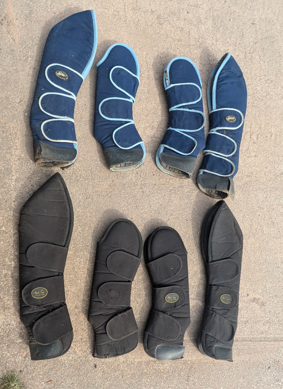 2 SETS OF CHEAP TRAVEL BOOTS. FULL SIZE