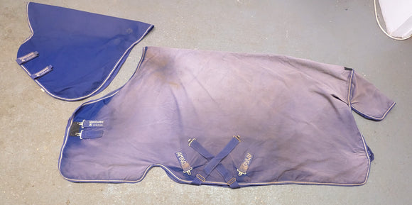 6'6 Horseware Amigo lightweight 0g turnout, detachable neck BUDGET RUG !! (5782)